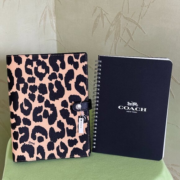COACH NOTEBOOK LEOPARD PRINT :NWT LEOPARD CX612 - Picture 1 of 6